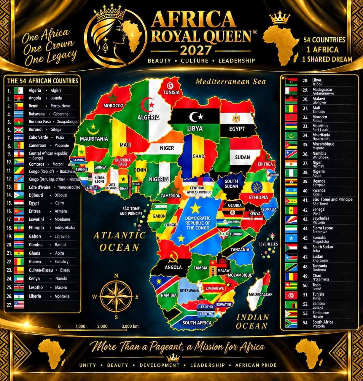 A continent, all its regions